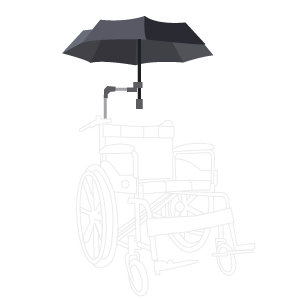 햇빛 또는 강수에 대한 휠체어 및 사용자 보호 장치 